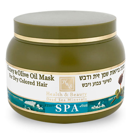 Маска для сухих окрашенных волос с добавлением оливкового масла и меда Health and Beauty